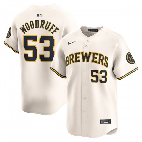 Brandon Woodruff Milwaukee Brewers Nike Home Limited Player Jersey - Cream