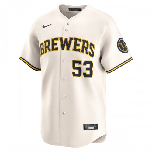 Brandon Woodruff Milwaukee Brewers Nike Home Limited Player Jersey - Cream