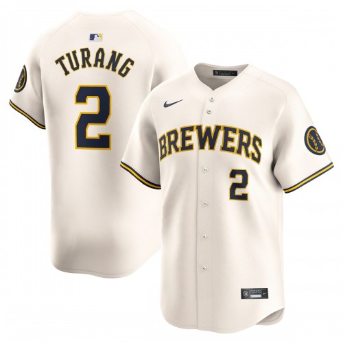 Brice Turang Milwaukee Brewers Nike Home Limited Player Jersey - Cream