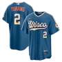 Brice Turang Milwaukee Brewers Nike 2026 City Connect Stadium Jersey - Mineral Blue Brice Turang Milwaukee Brewers Nike 2026 City Connect Stadium Jersey - Mineral Blue