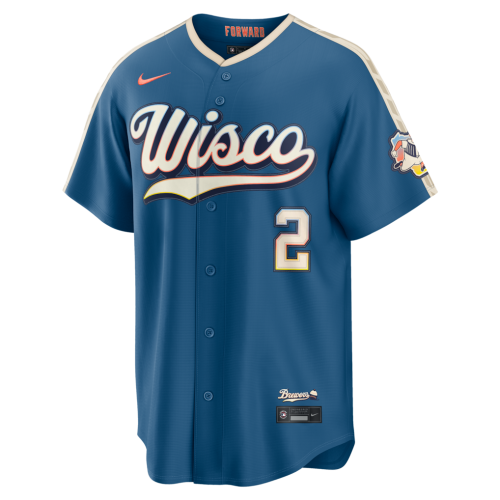 Brice Turang Milwaukee Brewers Nike 2026 City Connect Stadium Jersey - Mineral Blue Brice Turang Milwaukee Brewers Nike 2026 City Connect Stadium Jersey - Mineral Blue