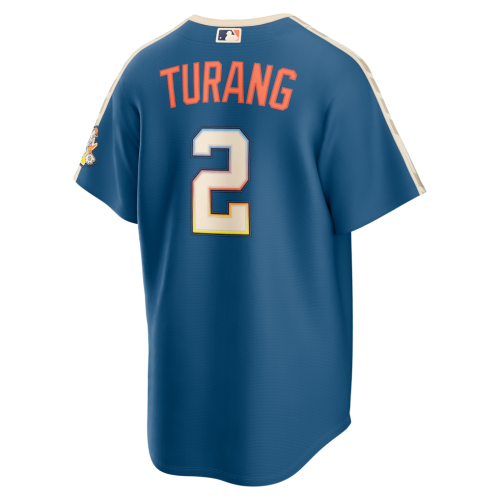 Brice Turang Milwaukee Brewers Nike 2026 City Connect Stadium Jersey - Mineral Blue Brice Turang Milwaukee Brewers Nike 2026 City Connect Stadium Jersey - Mineral Blue