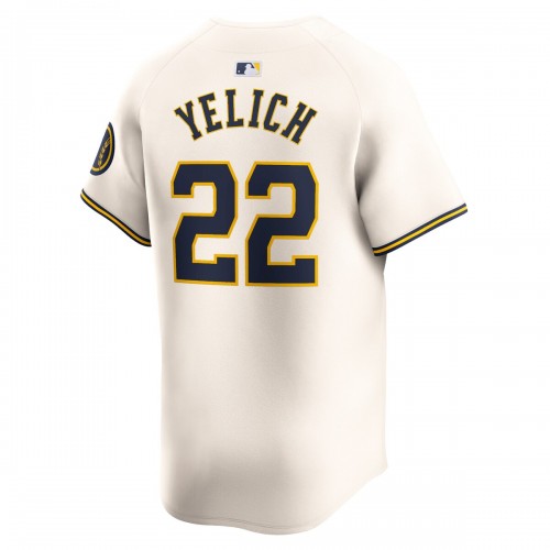 Christian Yelich Milwaukee Brewers Nike Home Limited Player Jersey - Cream