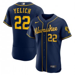 Christian Yelich Milwaukee Brewers Nike Alternate Authentic Player Jersey - Navy Christian Yelich Milwaukee Brewers Nike Alternate Authentic Player Jersey - Navy