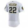 Christian Yelich Milwaukee Brewers Nike Alternate Authentic Player Jersey - White