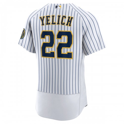 Christian Yelich Milwaukee Brewers Nike Team Alternate Authentic Player Jersey - White Christian Yelich Milwaukee Brewers Nike Team Alternate Authentic Player Jersey - White