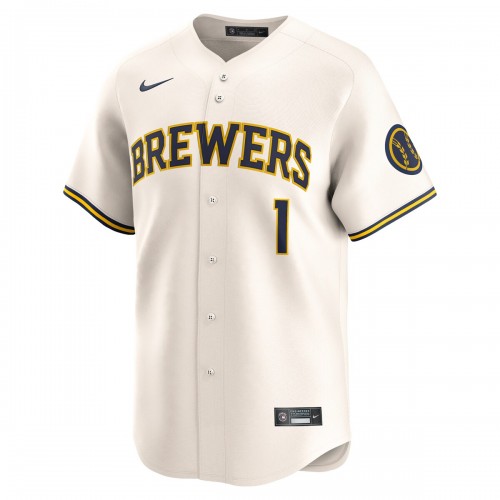 Milwaukee Brewers Nike #1 Dad Home Limited Jersey - Cream