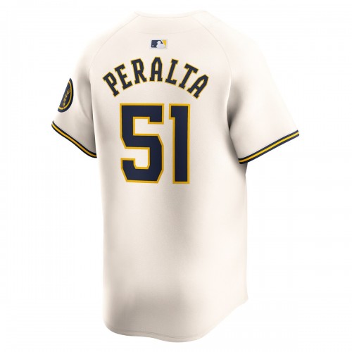 Freddy Peralta Milwaukee Brewers Nike Home Limited Player Jersey - Cream