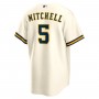 Garrett Mitchell Milwaukee Brewers Nike Replica Player Jersey - Cream