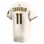 Jackson Chourio Milwaukee Brewers Nike Home Limited Jersey - Cream Jackson Chourio Milwaukee Brewers Nike Home Limited Jersey - Cream