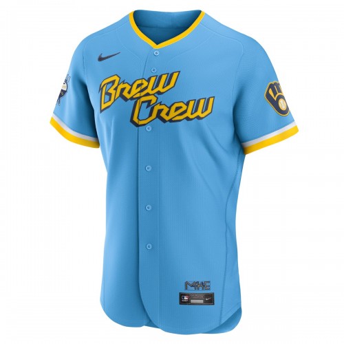 Milwaukee Brewers Nike 2022 City Connect Authentic Team Jersey - Powder Blue Milwaukee Brewers Nike 2022 City Connect Authentic Team Jersey - Powder Blue