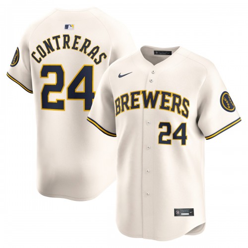 William Contreras Milwaukee Brewers Nike Home Limited Player Jersey - Cream