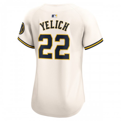 Christian Yelich Milwaukee Brewers Nike Women's Home Limited Player Jersey - Cream