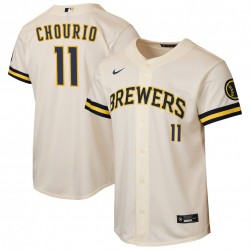 Jackson Chourio Milwaukee Brewers Nike Youth Home Stadium Jersey - Cream Jackson Chourio Milwaukee Brewers Nike Youth Home Stadium Jersey - Cream