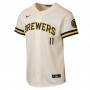 Jackson Chourio Milwaukee Brewers Nike Youth Home Stadium Jersey - Cream