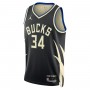 Giannis Antetokounmpo Milwaukee Bucks Jordan Brand 2022/23 Statement Edition Swingman Jersey - Black