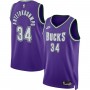 Giannis Antetokounmpo Milwaukee Bucks Nike 2022/23 Swingman Jersey Purple - Classic Edition