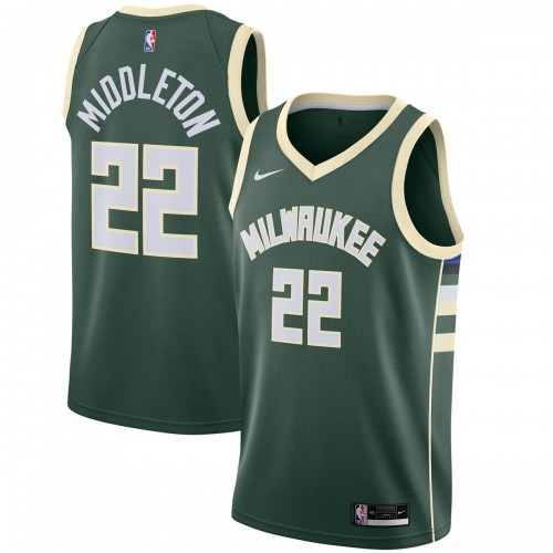 Khris Middleton Milwaukee Bucks Nike 2020/21 Swingman Jersey Hunter Green - Icon Edition