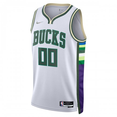 Milwaukee Bucks Nike 2021/22 Swingman Custom Jersey - City Edition - White