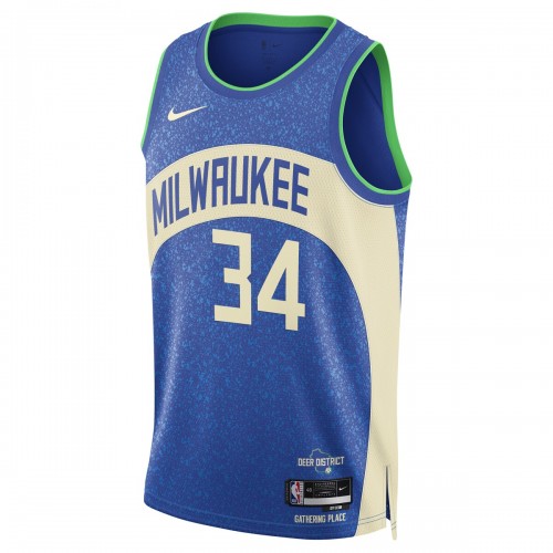 Giannis Antetokounmpo Milwaukee Bucks Nike Unisex 2023/24 Swingman Jersey - Blue - City Edition