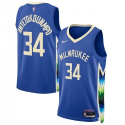 Giannis Antetokounmpo Milwaukee Bucks Nike Unisex 2022/23 Swingman Jersey - City Edition - Royal Giannis Antetokounmpo Milwaukee Bucks Nike Unisex 2022/23 Swingman Jersey - City Edition - Royal
