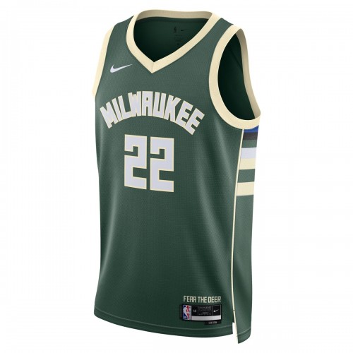 Khris Middleton Milwaukee Bucks Nike Unisex 2022/23 Swingman Jersey - Icon Edition - Hunter Green
