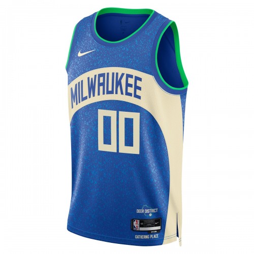 Milwaukee Bucks Nike Unisex 2023/24 Custom Swingman Jersey - Royal - City Edition