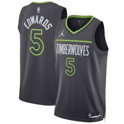 Anthony Edwards Minnesota Timberwolves Jordan Brand Unisex Swingman Black Jersey - Statement Edition