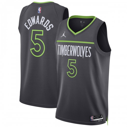 Anthony Edwards Minnesota Timberwolves Jordan Brand Unisex Swingman Jersey - Statement Edition - Charcoal Anthony Edwards Minnesota Timberwolves Jordan Brand Unisex Swingman Jersey - Statement Edition - Charcoal