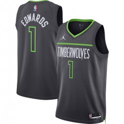 Anthony Edwards Minnesota Timberwolves Jordan Brand 2022/23 Statement Edition Swingman Black Jersey Anthony Edwards Minnesota Timberwolves Jordan Brand 2022/23 Statement Edition Swingman Black Jersey