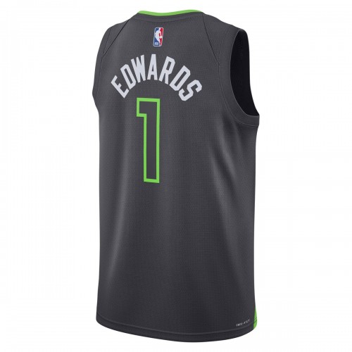 Anthony Edwards Minnesota Timberwolves Jordan Brand 2022/23 Statement Edition Swingman Jersey - Charcoal