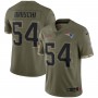 Tedy Bruschi New England Patriots 2022 Salute To Service Retired Player Limited Jersey - Olive