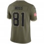 Randy Moss New England Patriots 2022 Salute To Service Retired Player Limited Jersey - Olive