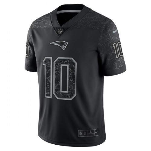 Mac Jones New England Patriots Nike RFLCTV Limited Jersey - Black