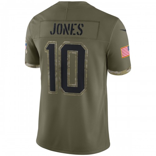 Mac Jones New England Patriots Nike 2022 Salute To Service Limited Jersey - Olive