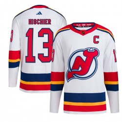 Nico Hischier New Jersey Devils adidas Reverse Retro 2.0 Authentic Player Jersey - White Nico Hischier New Jersey Devils adidas Reverse Retro 2.0 Authentic Player Jersey - White