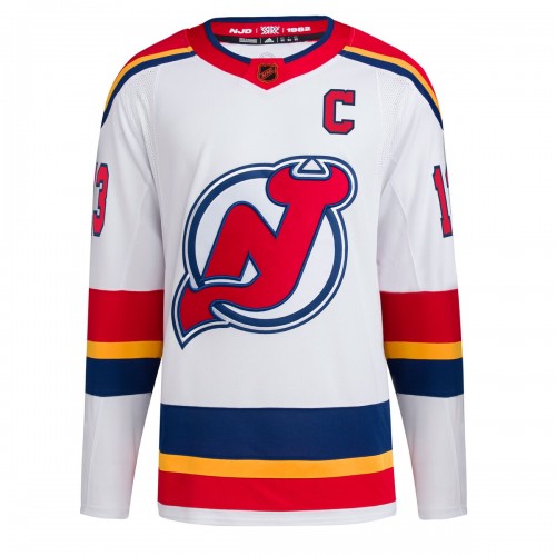 Nico Hischier New Jersey Devils adidas Reverse Retro 2.0 Authentic Player Jersey - White Nico Hischier New Jersey Devils adidas Reverse Retro 2.0 Authentic Player Jersey - White