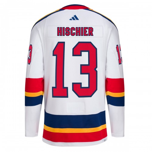 Nico Hischier New Jersey Devils adidas Reverse Retro 2.0 Authentic Player Jersey - White Nico Hischier New Jersey Devils adidas Reverse Retro 2.0 Authentic Player Jersey - White