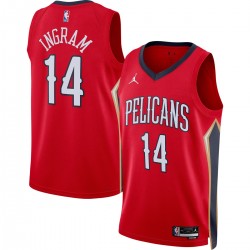 Brandon Ingram New Orleans Pelicans Jordan Brand 2022/23 Statement Edition Swingman Jersey - Red Brandon Ingram New Orleans Pelicans Jordan Brand 2022/23 Statement Edition Swingman Jersey - Red