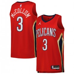 CJ McCollum New Orleans Pelicans Jordan Brand 2022/23 Statement Edition Swingman Jersey - Red CJ McCollum New Orleans Pelicans Jordan Brand 2022/23 Statement Edition Swingman Jersey - Red