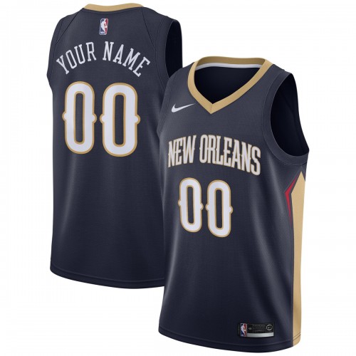 New Orleans Pelicans Nike 2020/21 Swingman Custom Jersey - Icon Edition - Navy
