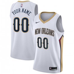 New Orleans Pelicans Nike 2020/21 Swingman Custom Jersey - Association Edition - White New Orleans Pelicans Nike 2020/21 Swingman Custom Jersey - Association Edition - White