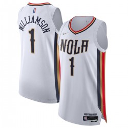 Zion Williamson New Orleans Pelicans Nike 2021/22 Swingman Jersey - City Edition - White Zion Williamson New Orleans Pelicans Nike 2021/22 Swingman Jersey - City Edition - White