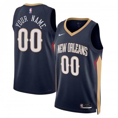 New Orleans Pelicans Nike Unisex 2022/23 Swingman Custom Jersey Navy - Icon Edition