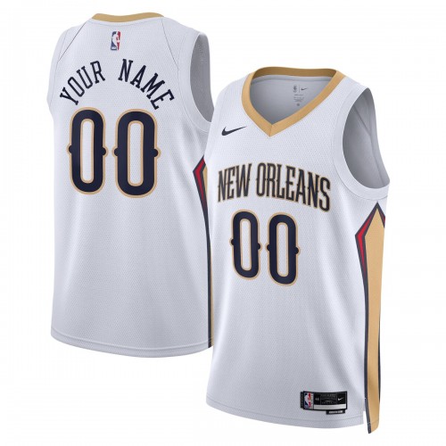 New Orleans Pelicans Nike Unisex 2022/23 Swingman Custom Jersey White - Association Edition