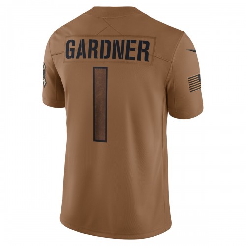 Ahmad Sauce Gardner New York Jets Nike 2023 Salute To Service Limited Jersey - Brown