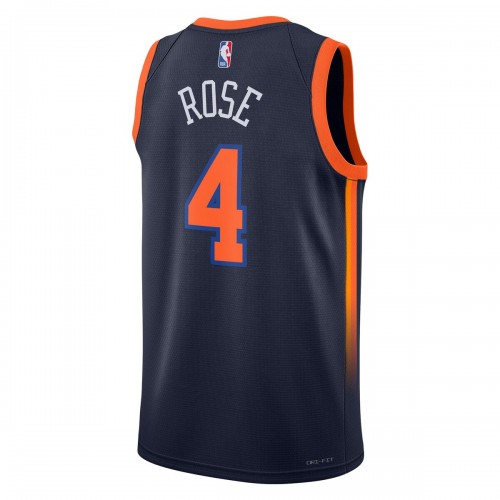 Derrick Rose New York Knicks Jordan Brand 2022/23 Statement Edition Swingman Jersey - Navy