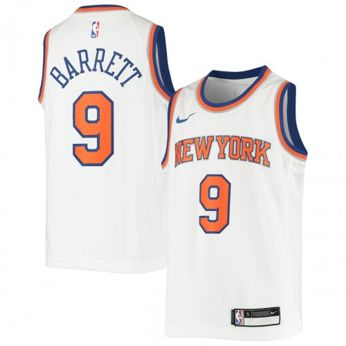 RJ Barrett New York Knicks Nike Youth 2019/20 Swingman Jersey - Association Edition - White