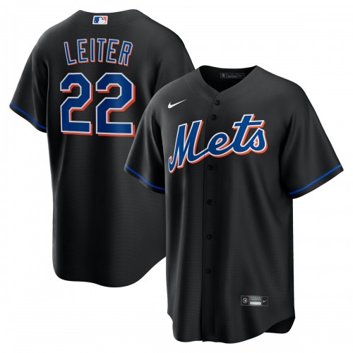 Al Leiter New York Mets Nike 2022 Alternate Replica Player Jersey - Black