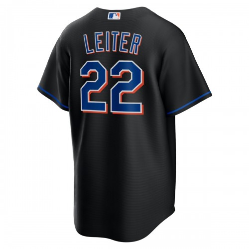 Al Leiter New York Mets Nike 2022 Alternate Replica Player Jersey - Black